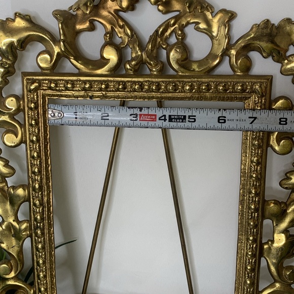 Vintage Rococo style scrolled decorative solid brass  frame - Picture 14 of 15
